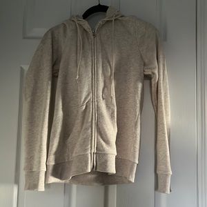 Uniqlo White Zip Up Hoodie | Size S